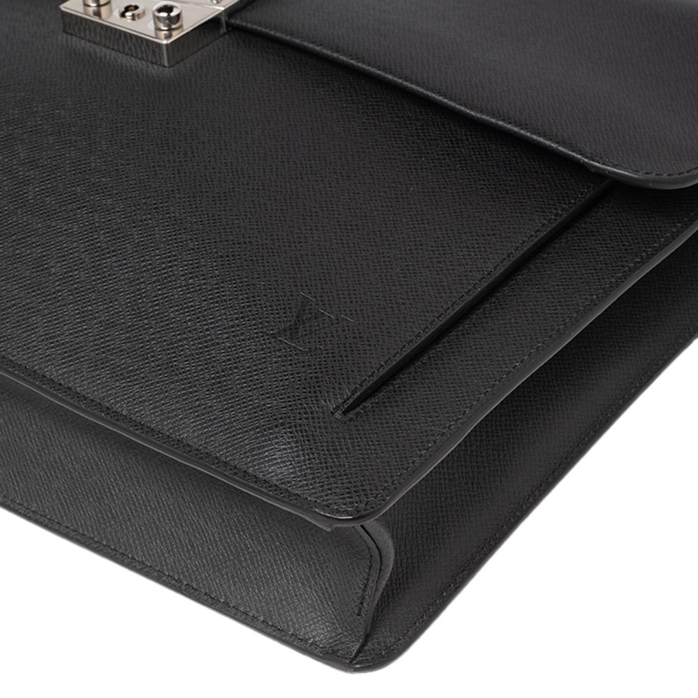 Louis Vuitton Black Taiga Leather Associe Cartable 1 Briefcase 6