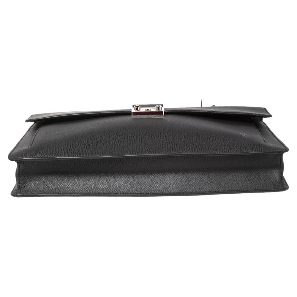Louis Vuitton Black Taiga Leather Associe Cartable 1 Briefcase 4