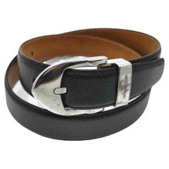 Louis Vuitton Black Taiga Leather Belt Ceinture Classic Taiga 80/32 860334