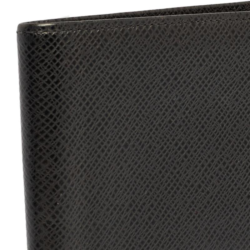 Louis Vuitton Black Taiga Leather Bifold Wallet 8