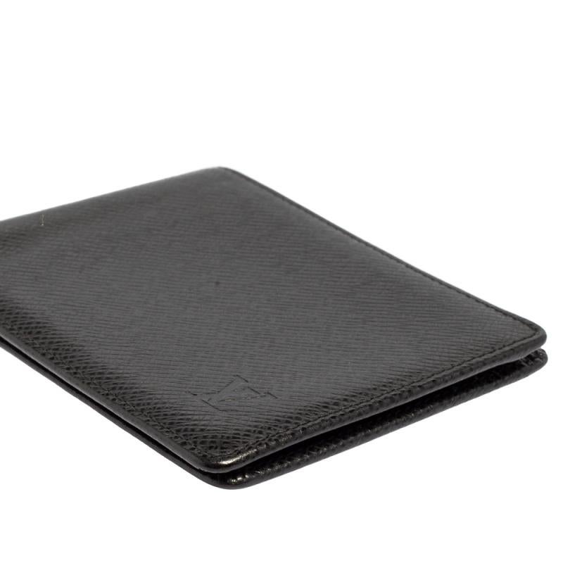 Louis Vuitton Black Taiga Leather Bifold Wallet 1
