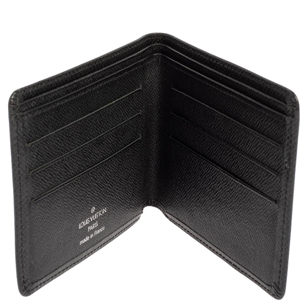 Louis Vuitton Black Taiga Leather Bifold Wallet 4