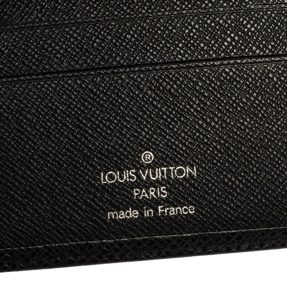Louis Vuitton Black Taiga Leather Bifold Wallet 5