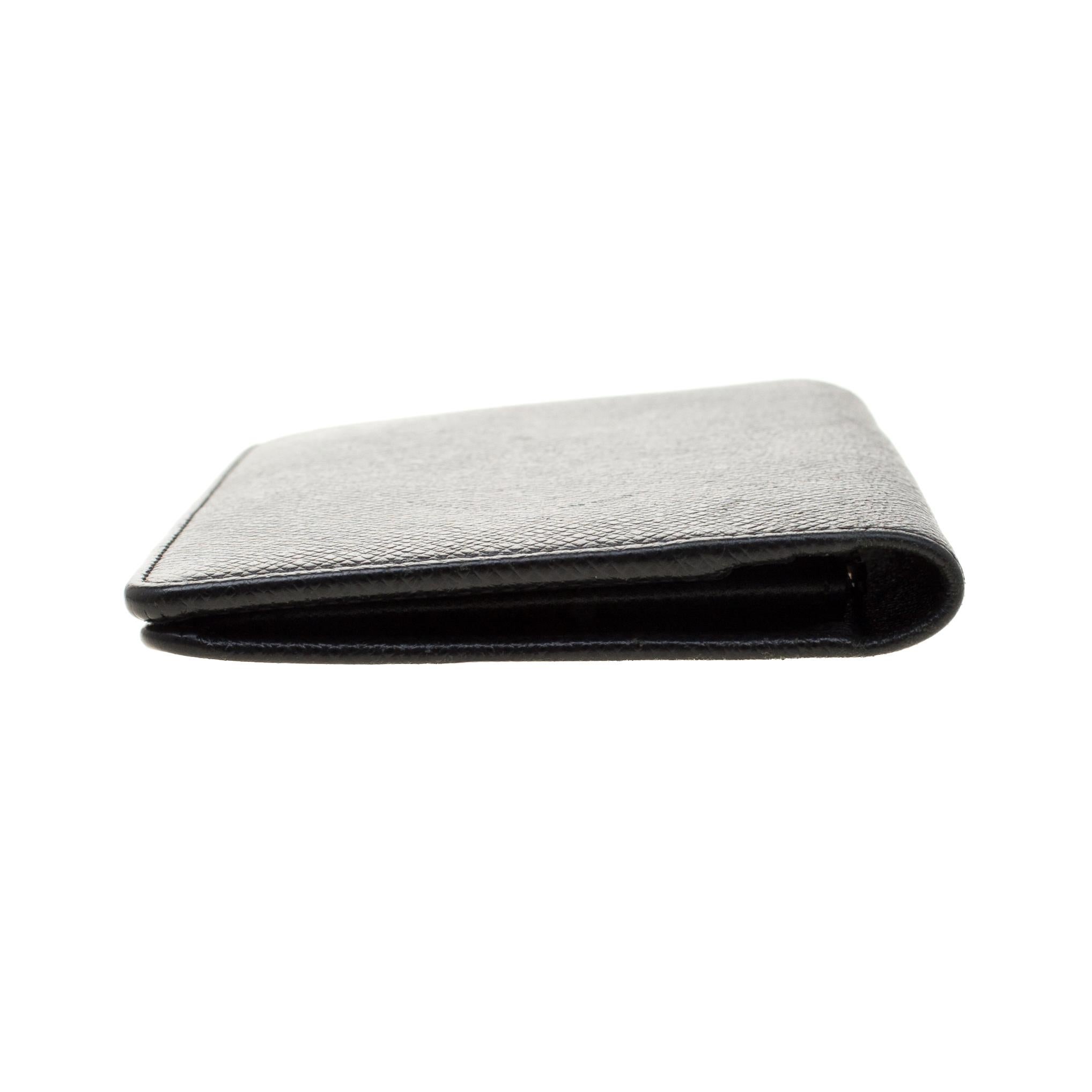 Louis Vuitton Black Taiga Leather Brazza Wallet 3