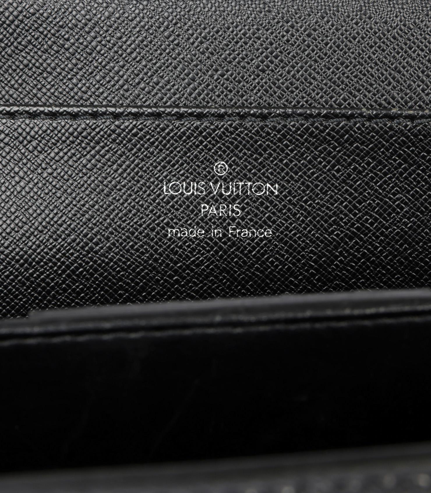 Louis Vuitton Cartella Moskova in pelle di vitello e taiga nera 5