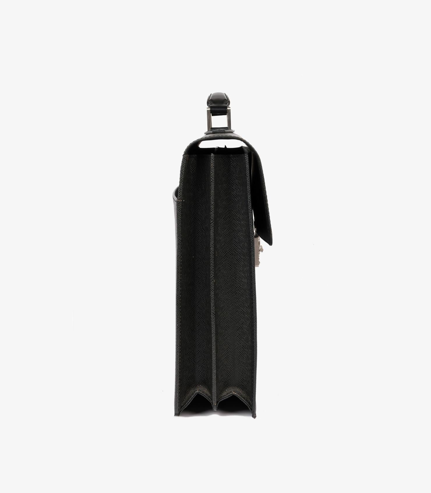 da uomo o donna Louis Vuitton Cartella Moskova in pelle di vitello e taiga nera