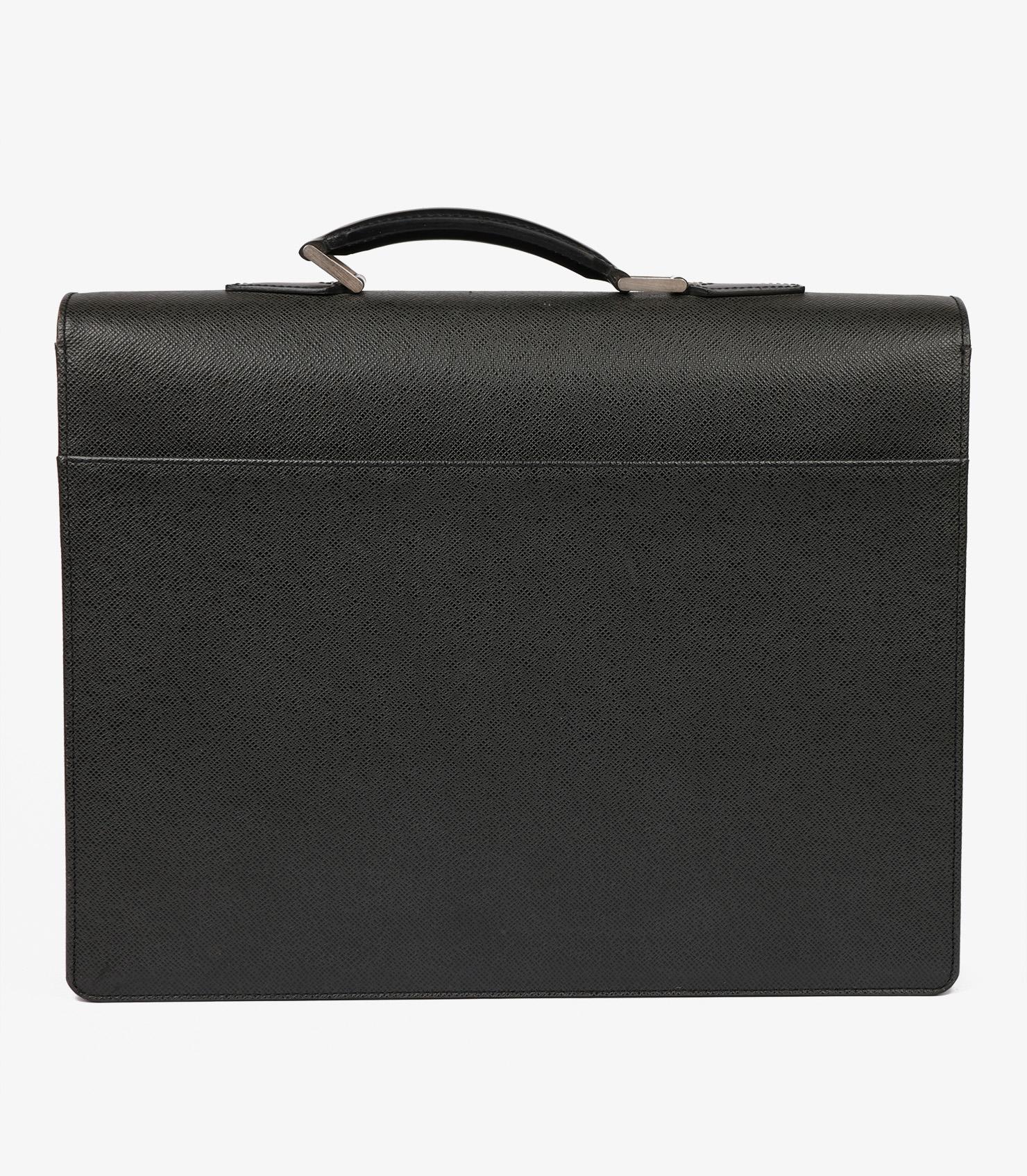Louis Vuitton Cartella Moskova in pelle di vitello e taiga nera 1