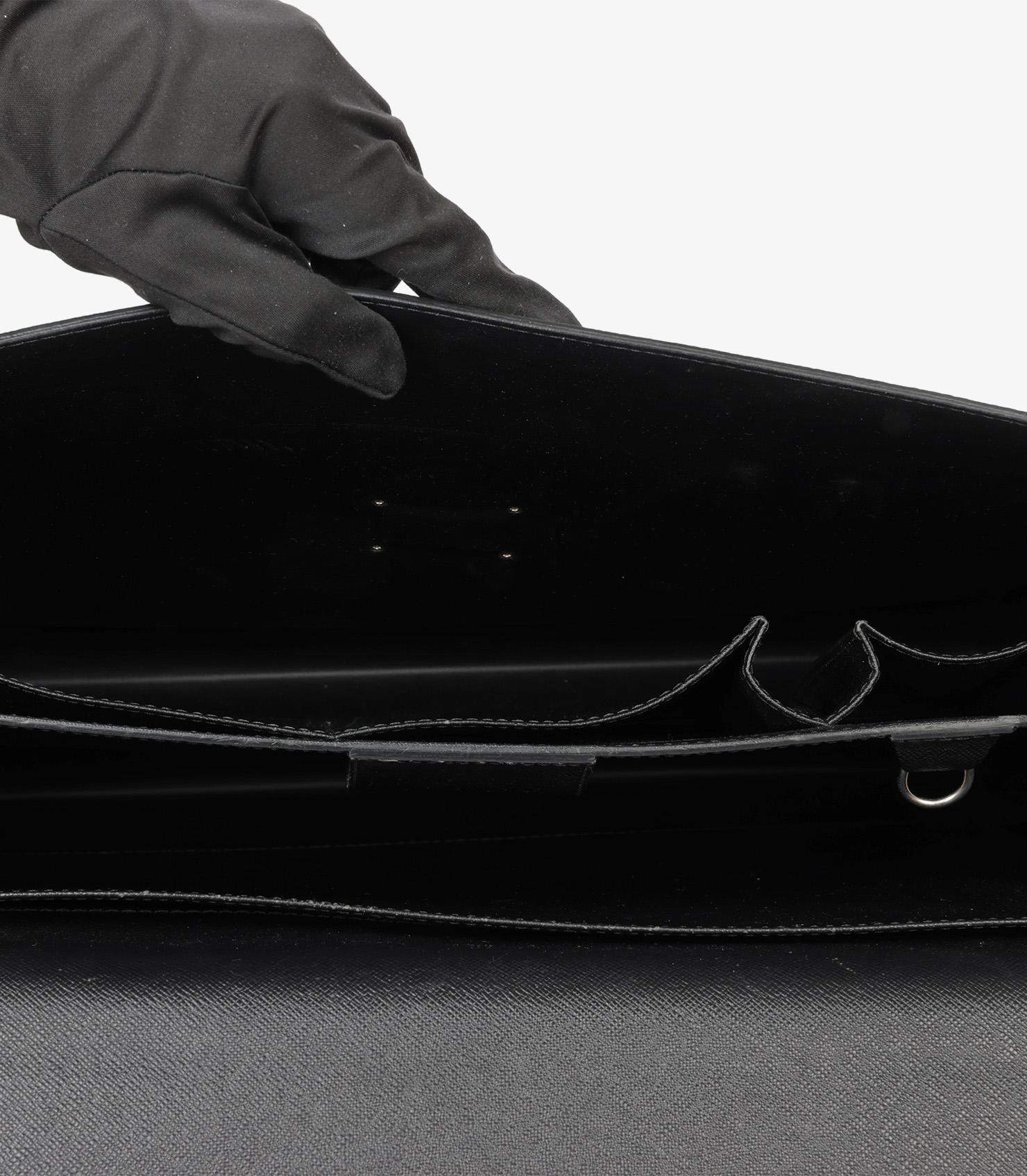 Louis Vuitton Cartella Moskova in pelle di vitello e taiga nera 4