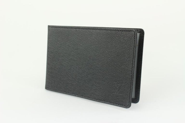Louis Vuitton Black Taiga Leather Card Holder ID Case 1217lv20 For