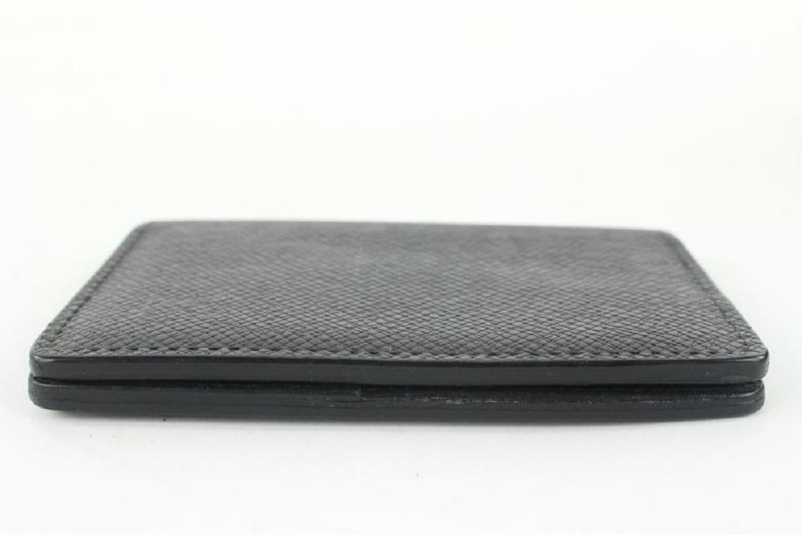 Louis Vuitton Black Taiga Leather Card Holder Wallet Case 830lvs47 4