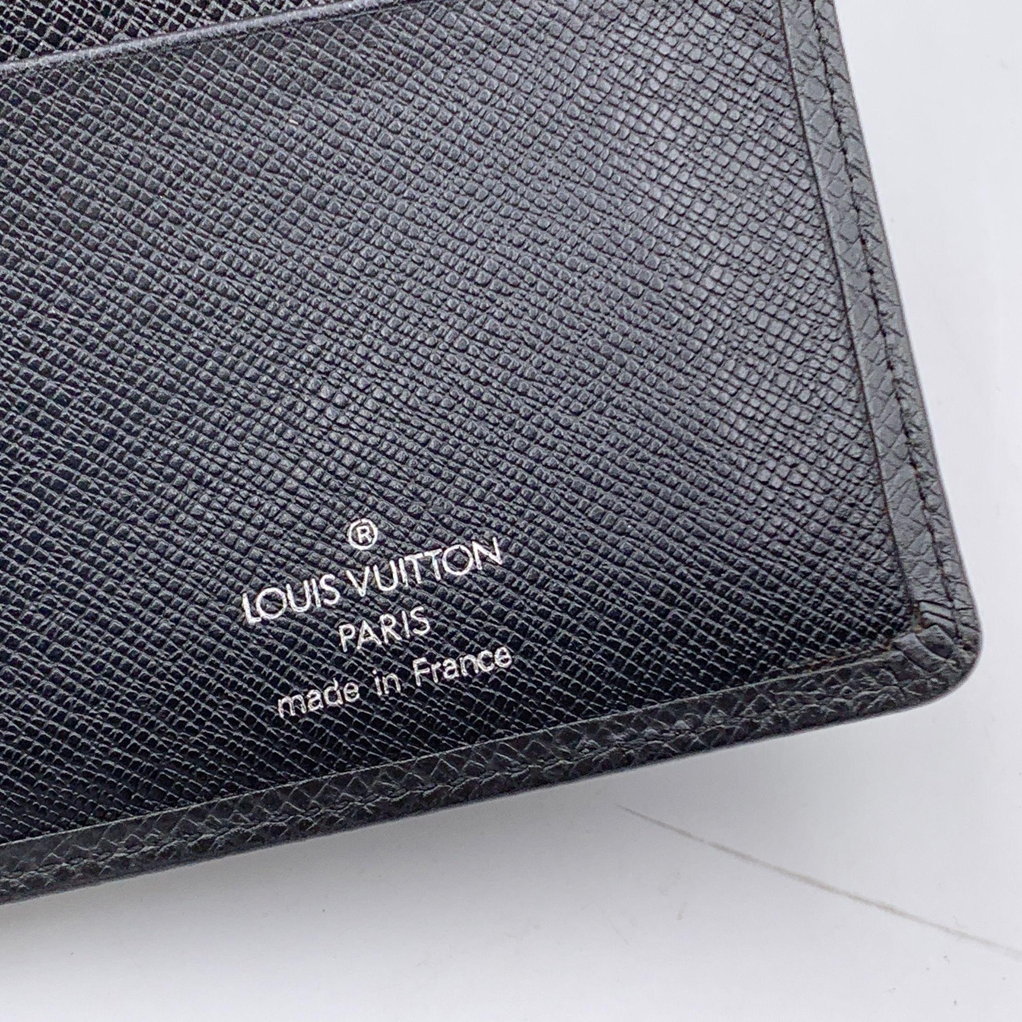 Louis Vuitton Black Taiga Leather Cards and Bill Bifold Wallet 1