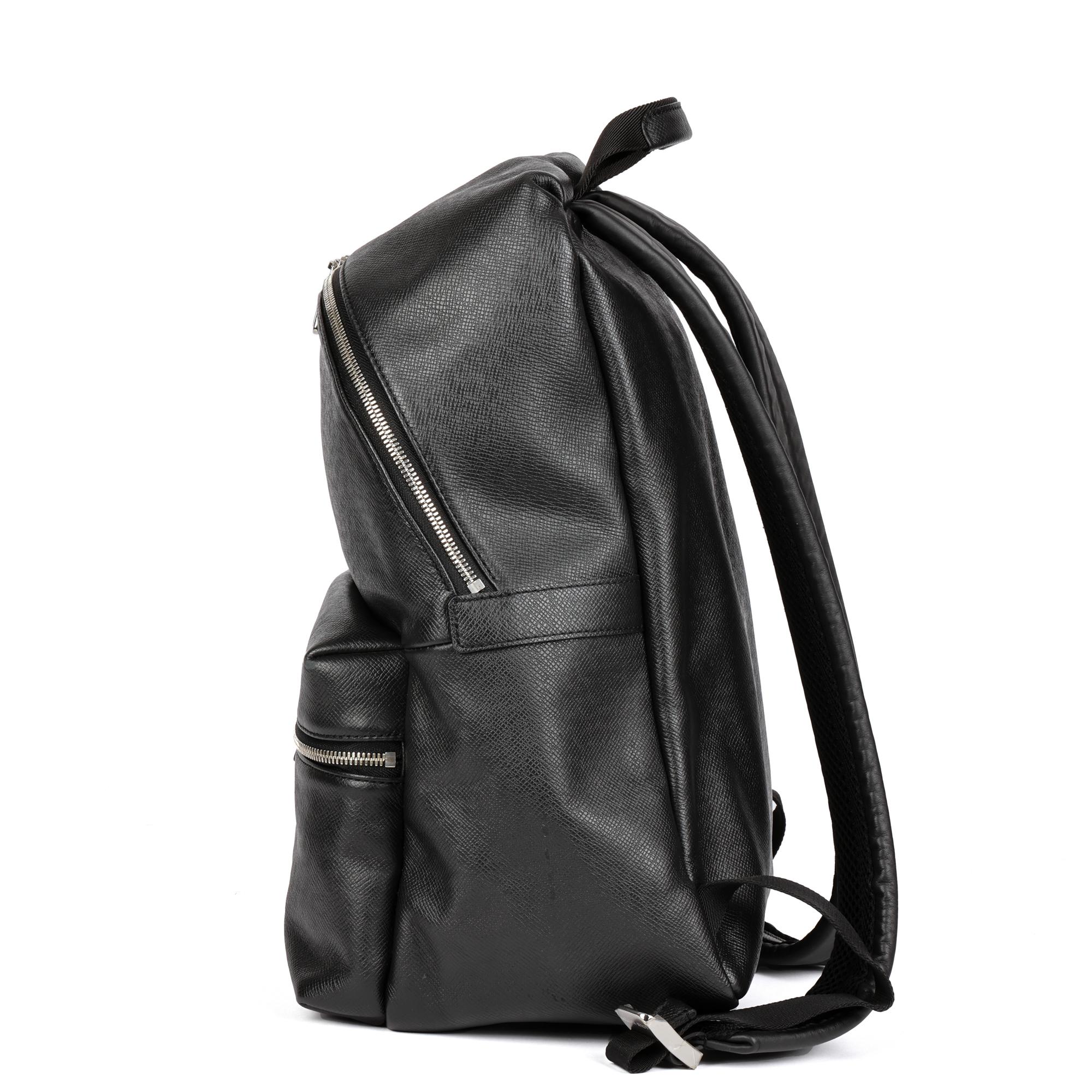 lv backpack black leather