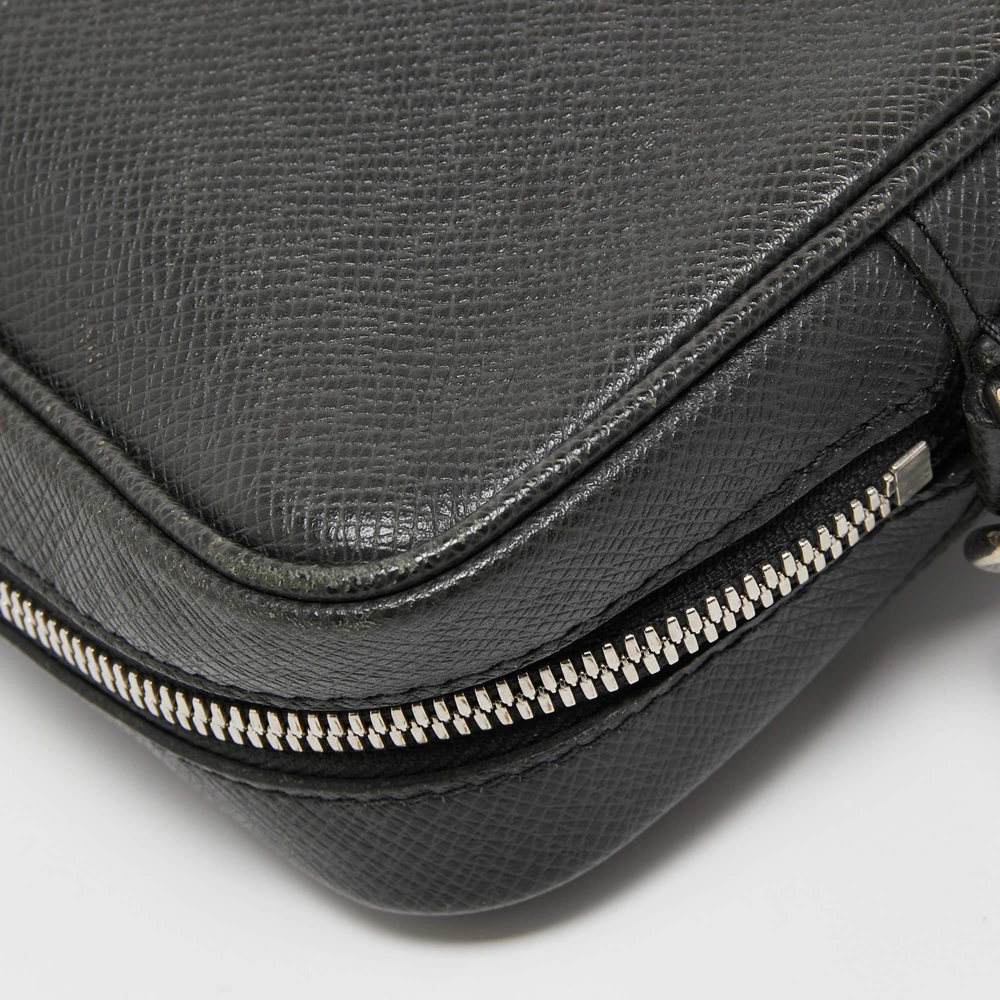 Louis Vuitton Black Taiga Leather Kasai Clutch Bag 8