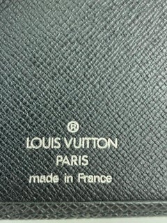 Louis Vuitton Black Taiga Leather Long Bifold Flap Wallet 10ALV102