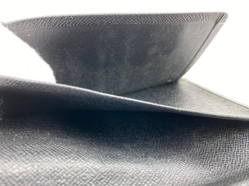 Louis Vuitton Black Taiga Leather Long Bifold Flap Wallet 10ALV102 4