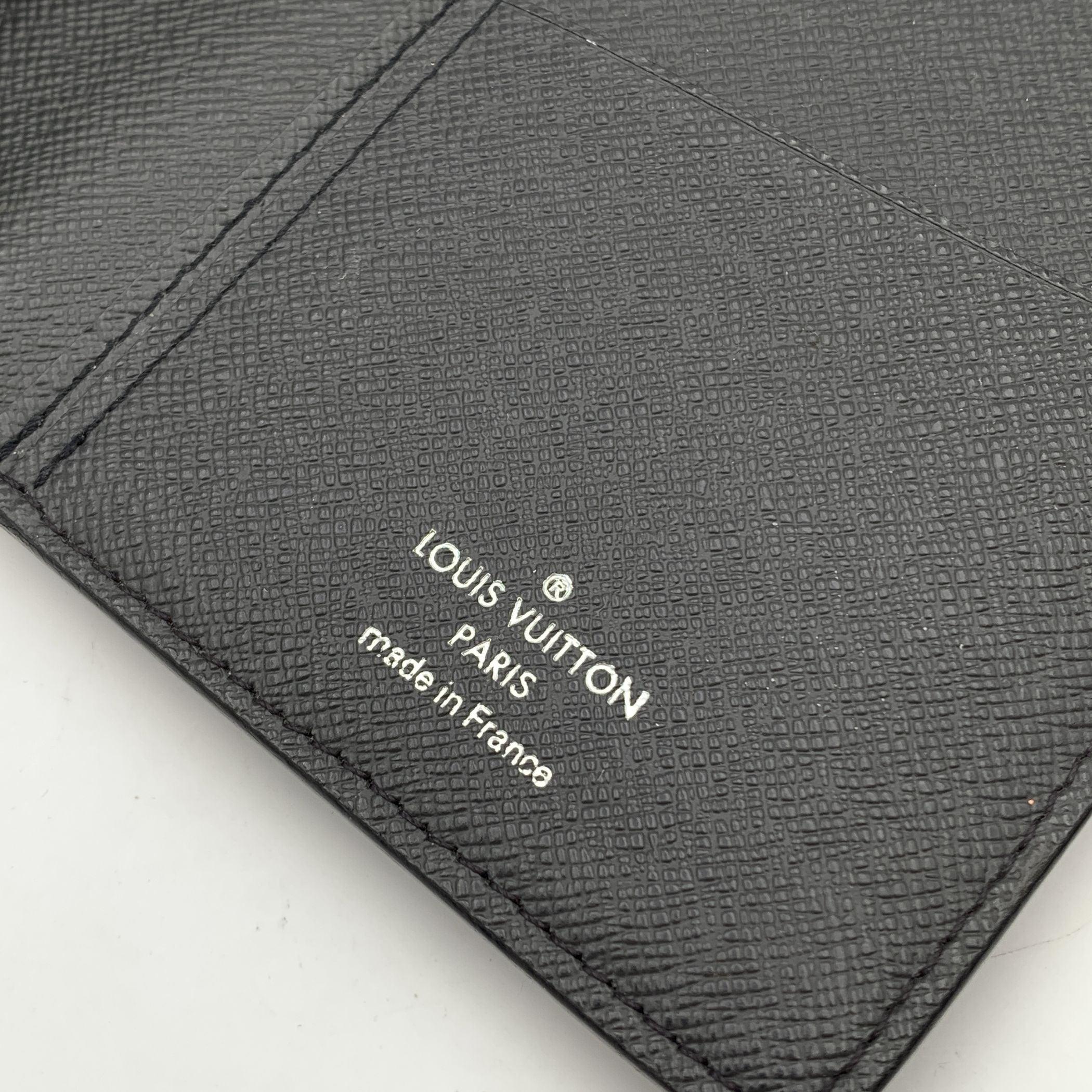 Louis Vuitton Black Taiga Leather Long Brazza Continental Wallet 3