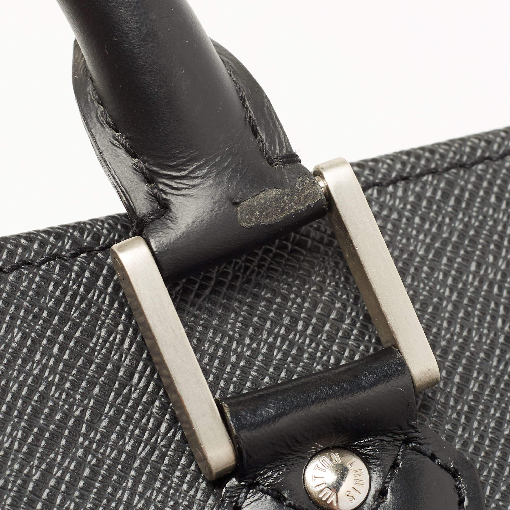 Louis Vuitton Black Taiga Leather Lozan Briefcase 13
