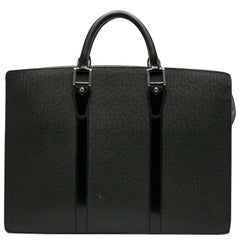 Louis Vuitton Black Taiga Leather Lozan Briefcase