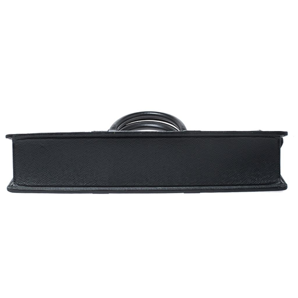 Louis Vuitton Black Taiga Leather Lozan Briefcase 1