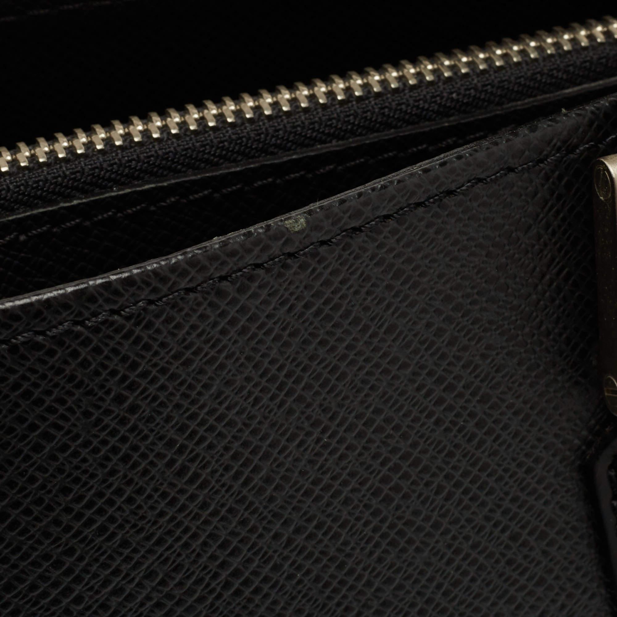 Louis Vuitton Black Taiga Leather Lozan Briefcase 5