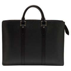 Schwarzer Taiga Lozan-Aktentasche aus Leder von Louis Vuitton
