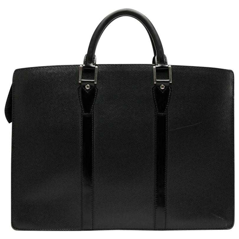 Louis Vuitton Black Taiga Leather Lozan Briefcase For Sale at 1stDibs ...