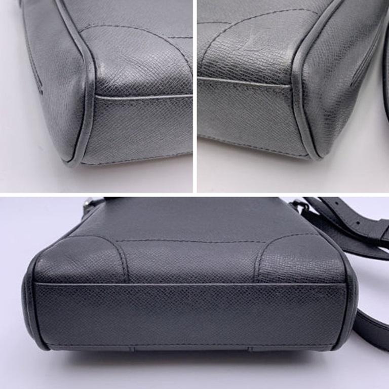 Women's or Men's Louis Vuitton Black Taiga Leather Luka Messenger Crossbody Bag
