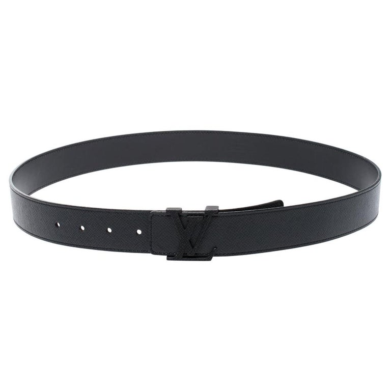 Lv circle leather belt Louis Vuitton Black size 95 cm in Leather