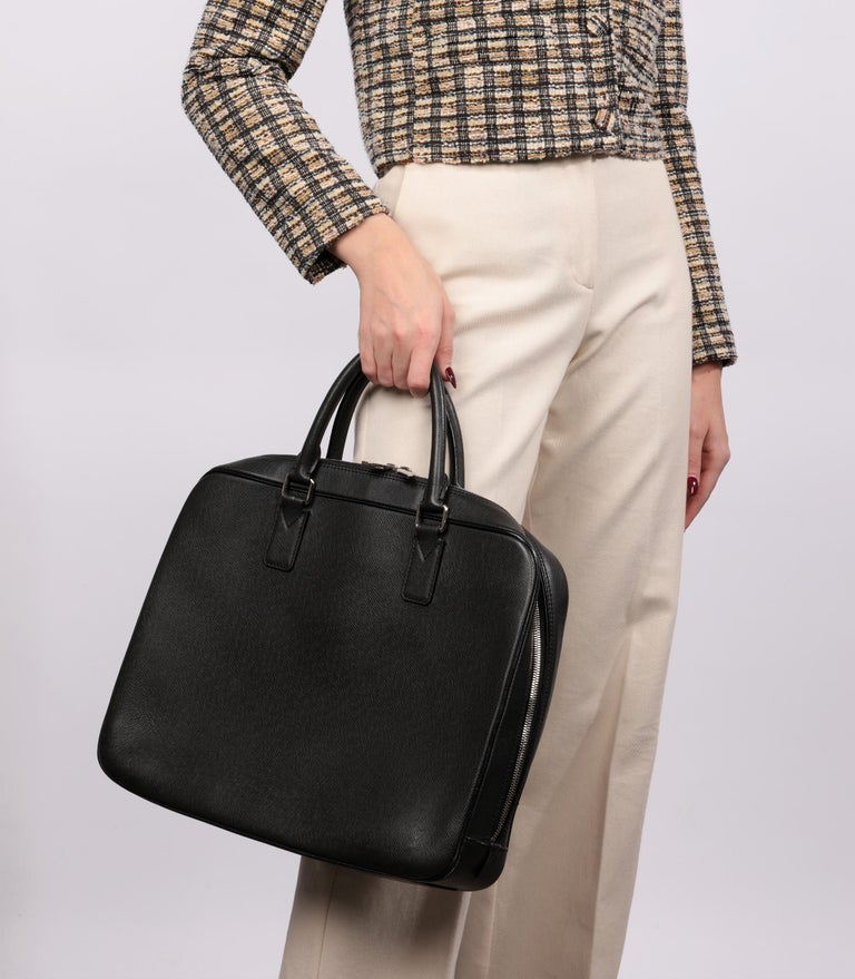 Louis Vuitton Black Taiga Leather Neo Igor Briefcase For Sale at 