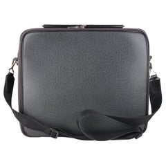 Louis Vuitton Black Taiga Leather Odessa Computer Case Briefcase