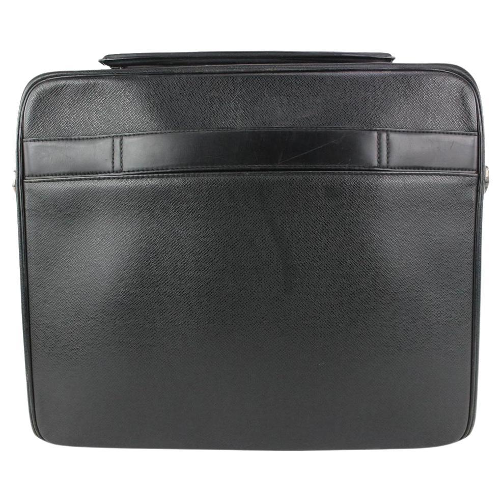 Schwarze Odessa Laptoptasche aus Taiga-Leder von Louis Vuitton 917lv17 im Angebot