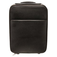 Louis Vuitton Black Taiga Leather Pegase 45 Suitcase Travel Roller Bag