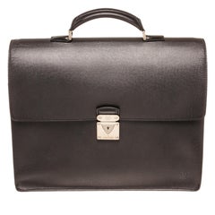 Louis Vuitton Black Taiga Leather Robusto 3 Briefcase Bag