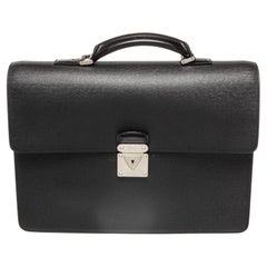 Louis Vuitton Black Taiga Leather Robusto Briefcase Bag