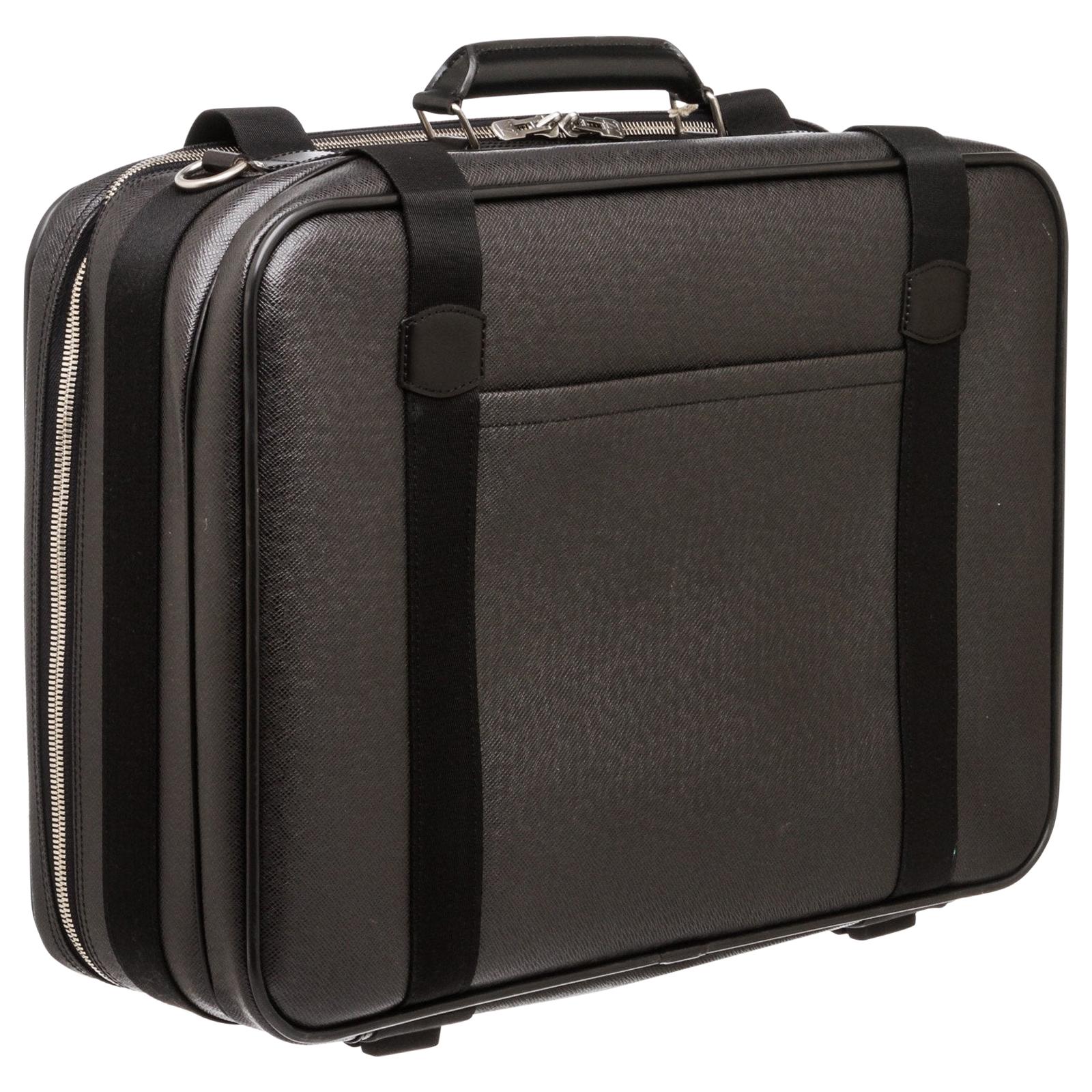 Louis Vuitton Black Taiga Leather Satellite 53 Suitcase