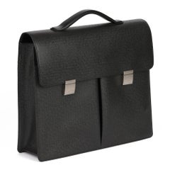 Louis Vuitton Black Taiga Leather Vintage Tobol Briefcase