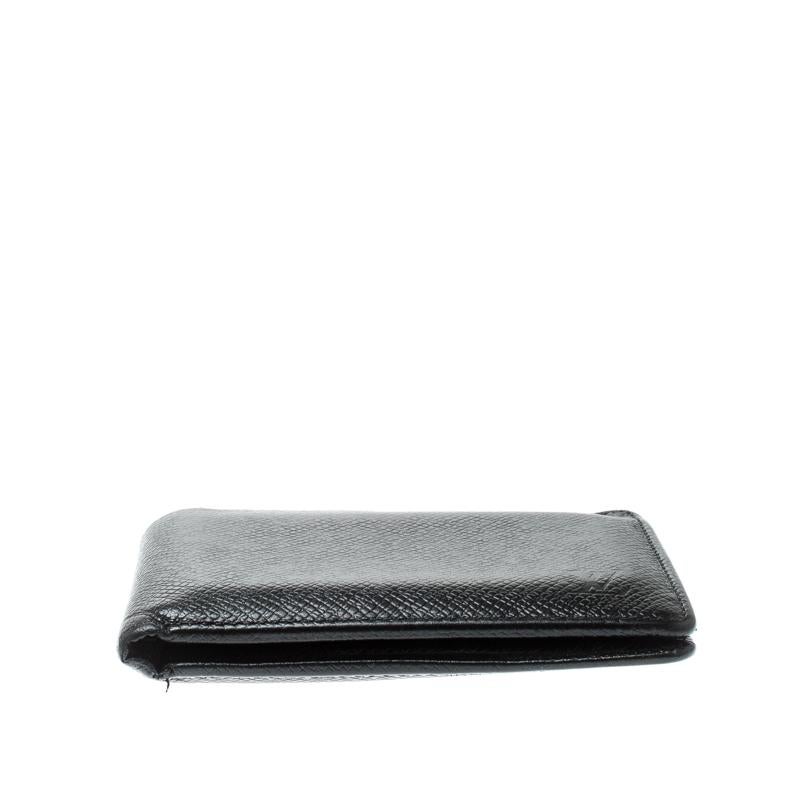 Louis Vuitton Black Taiga Leather Wallet 2