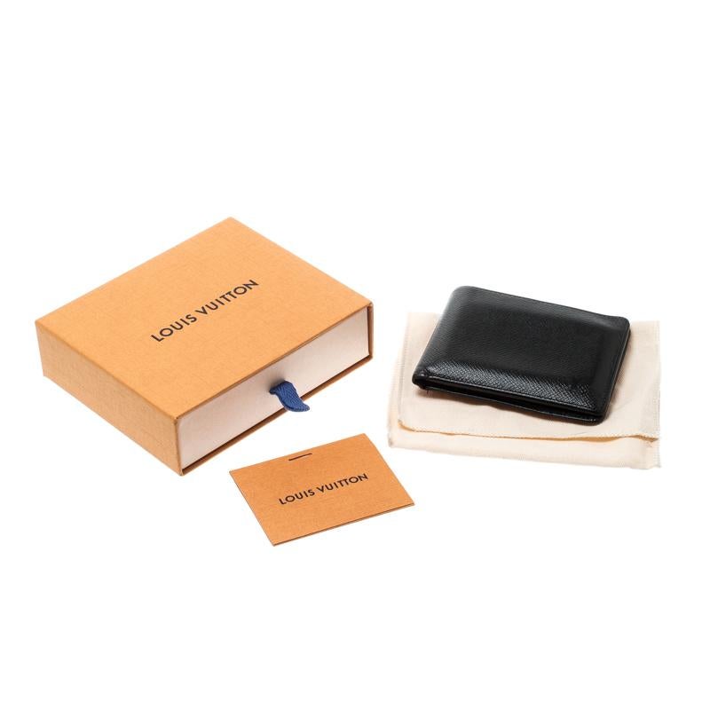 Louis Vuitton Black Taiga Leather Wallet 5