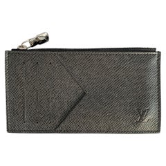 LOUIS VUITTON Black Taiga Leather Wallet