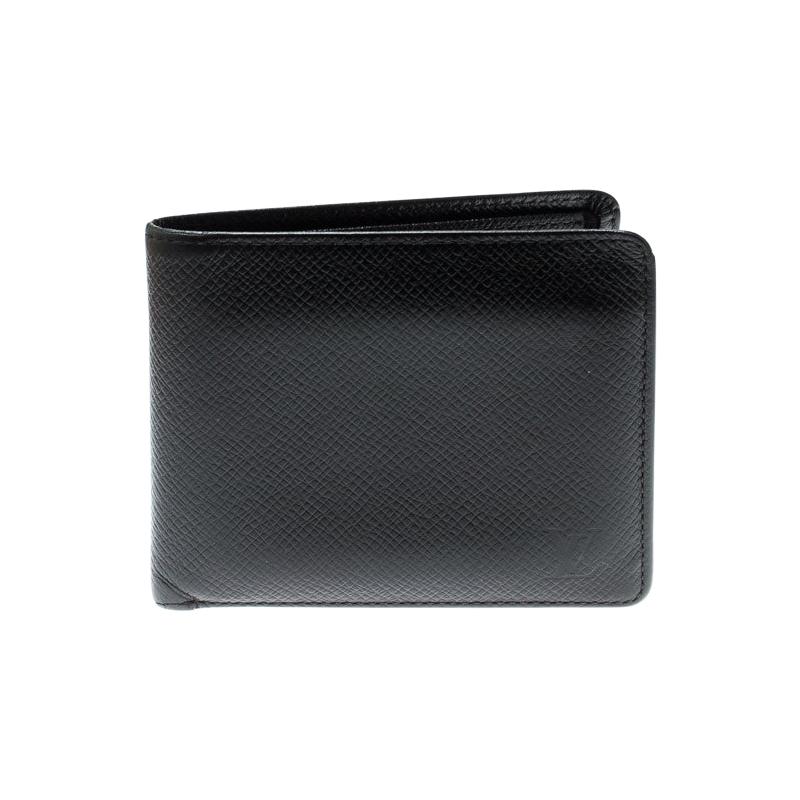 Louis Vuitton Black Taiga Leather Wallet