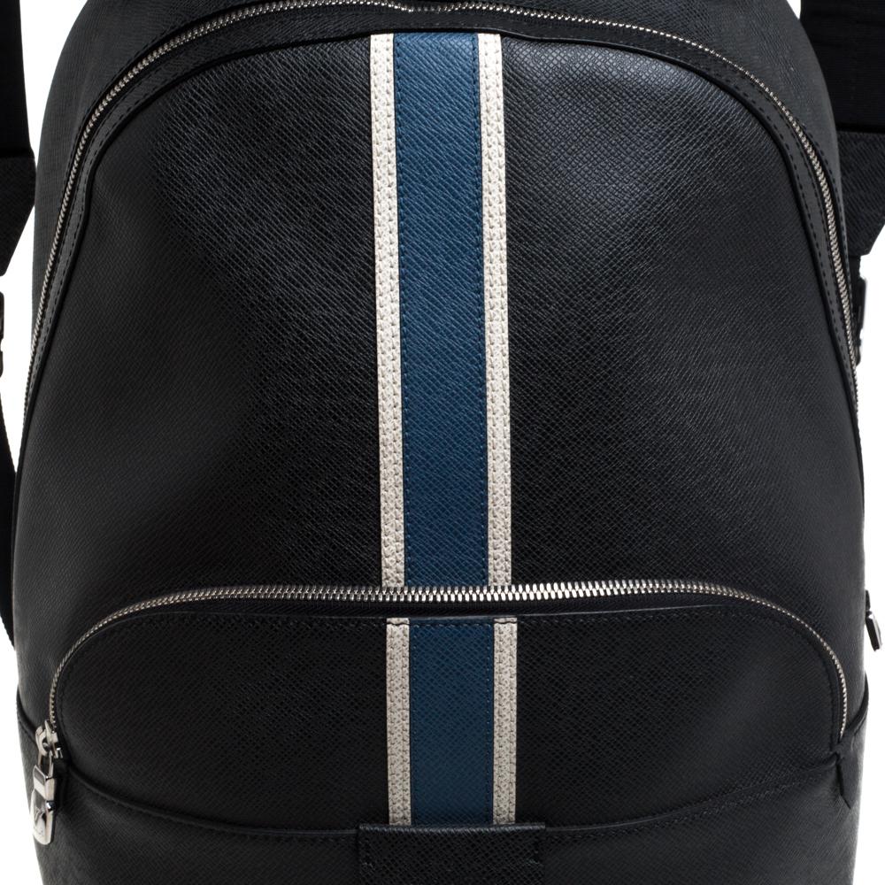 Men's Louis Vuitton Black Taiga Lether Anton Backpack