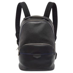 Used Louis Vuitton Black Taiga Lether Anton Backpack