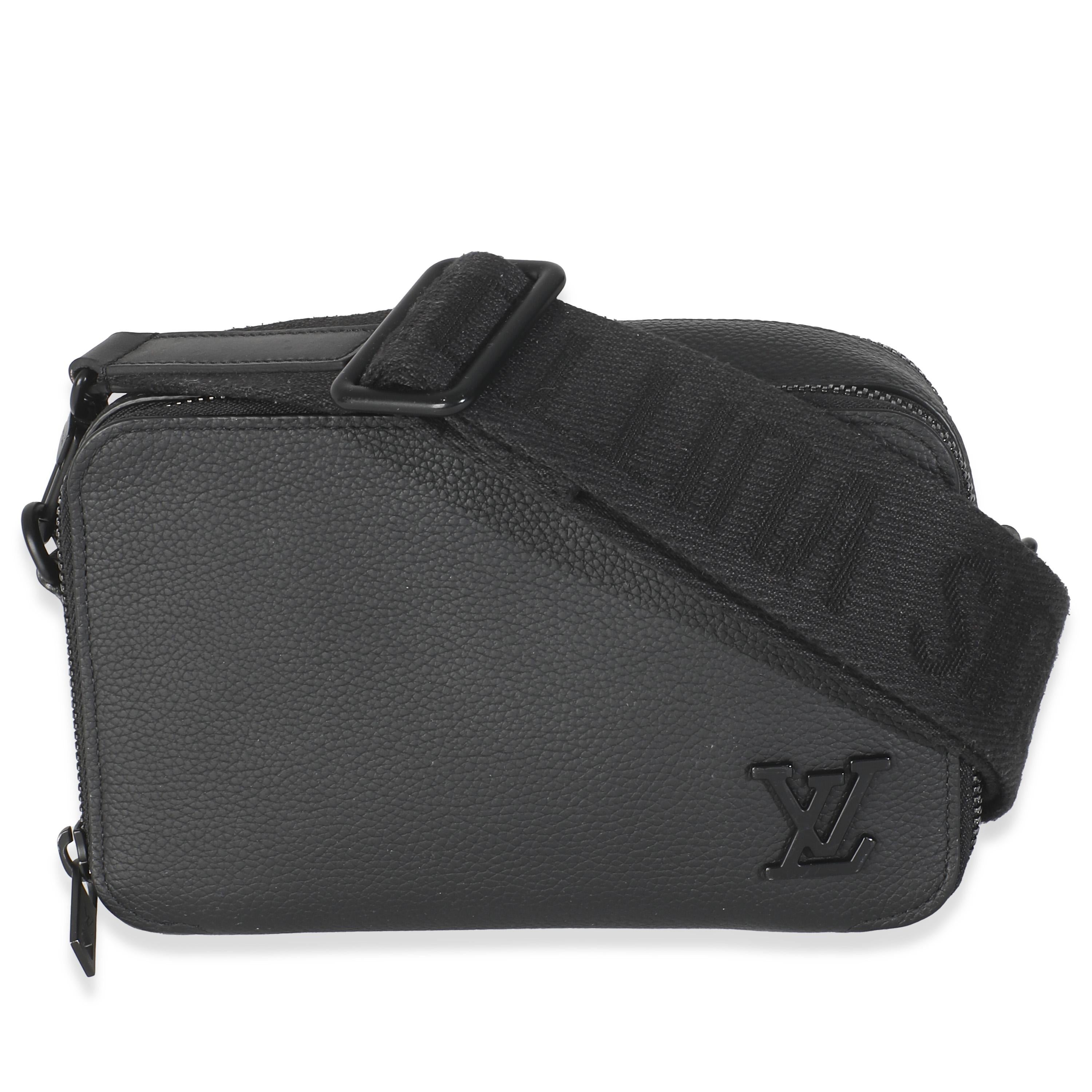 Louis Vuitton Black Taurillon Alpha Wearable Wallet For Sale
