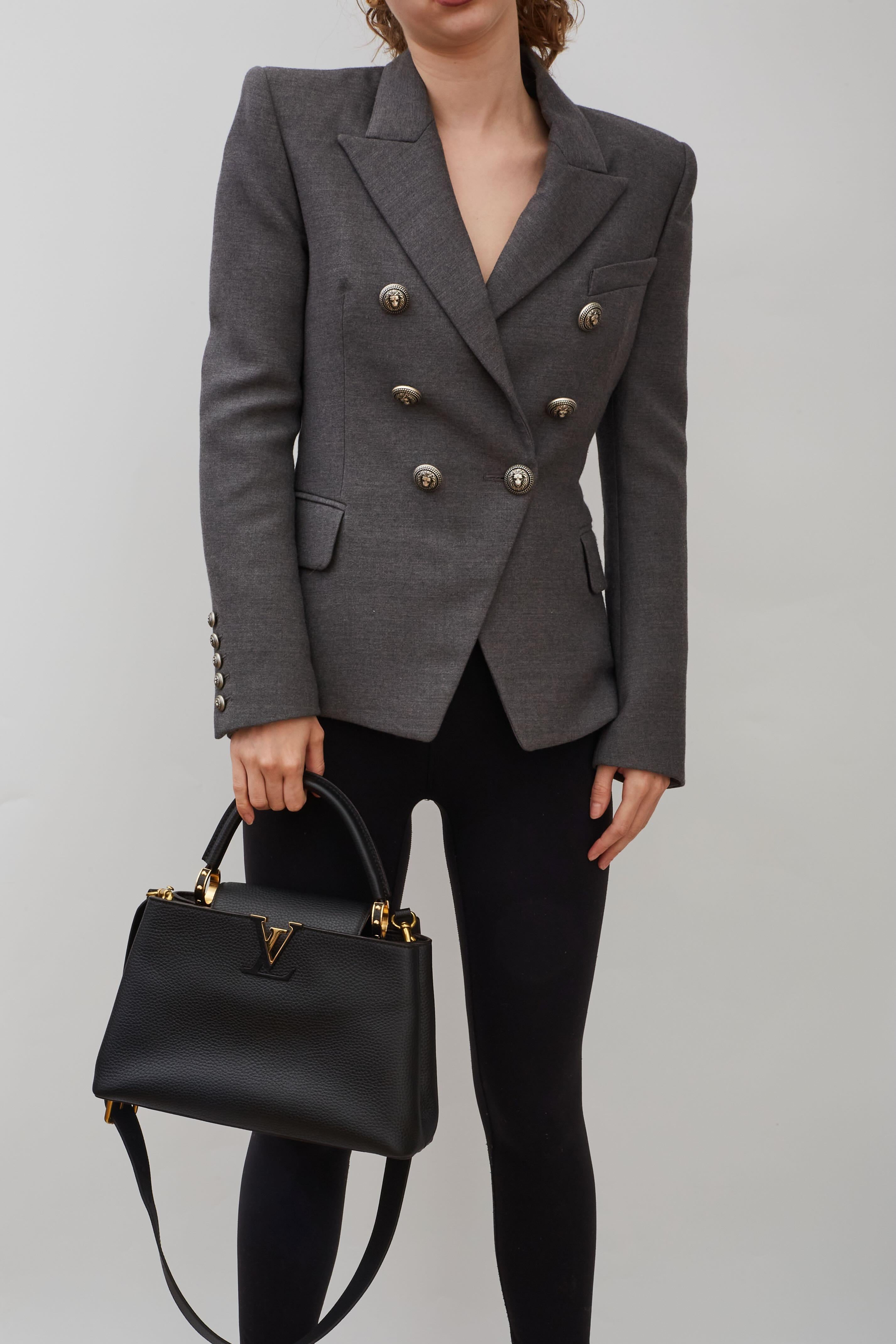 Louis Vuitton Black Taurillon Capucines PM Shoulder Bag PM 1