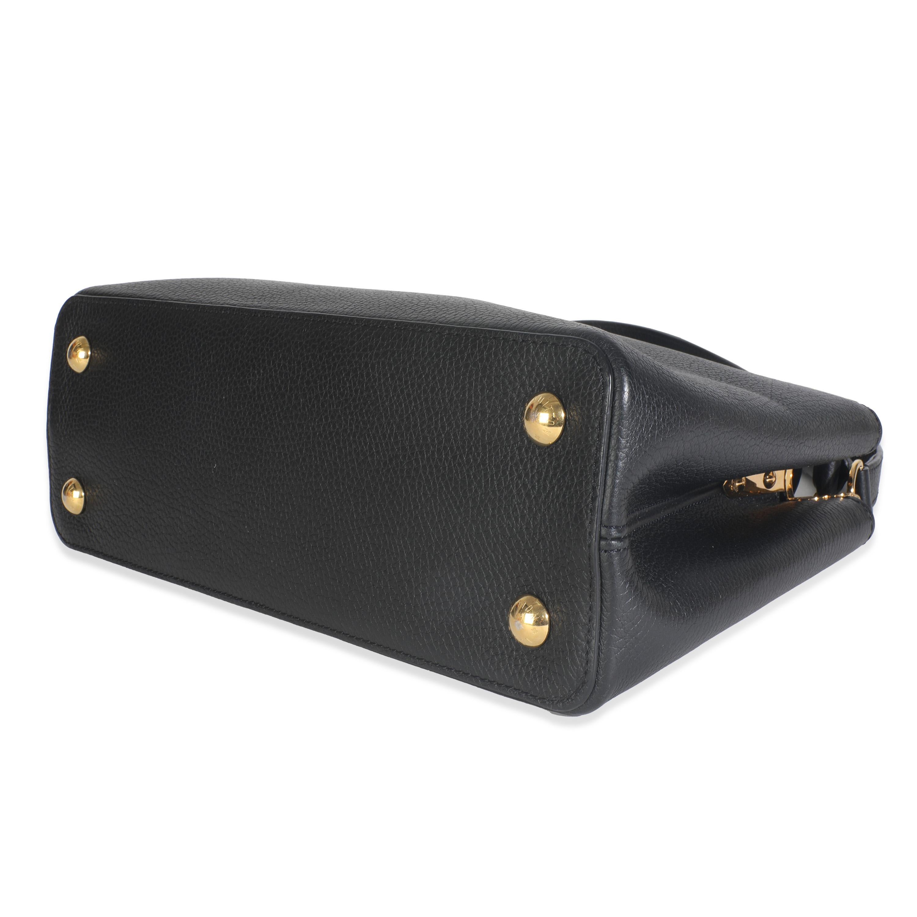 Louis Vuitton Black Taurillon Flower Crown Capucines MM Pour femmes en vente