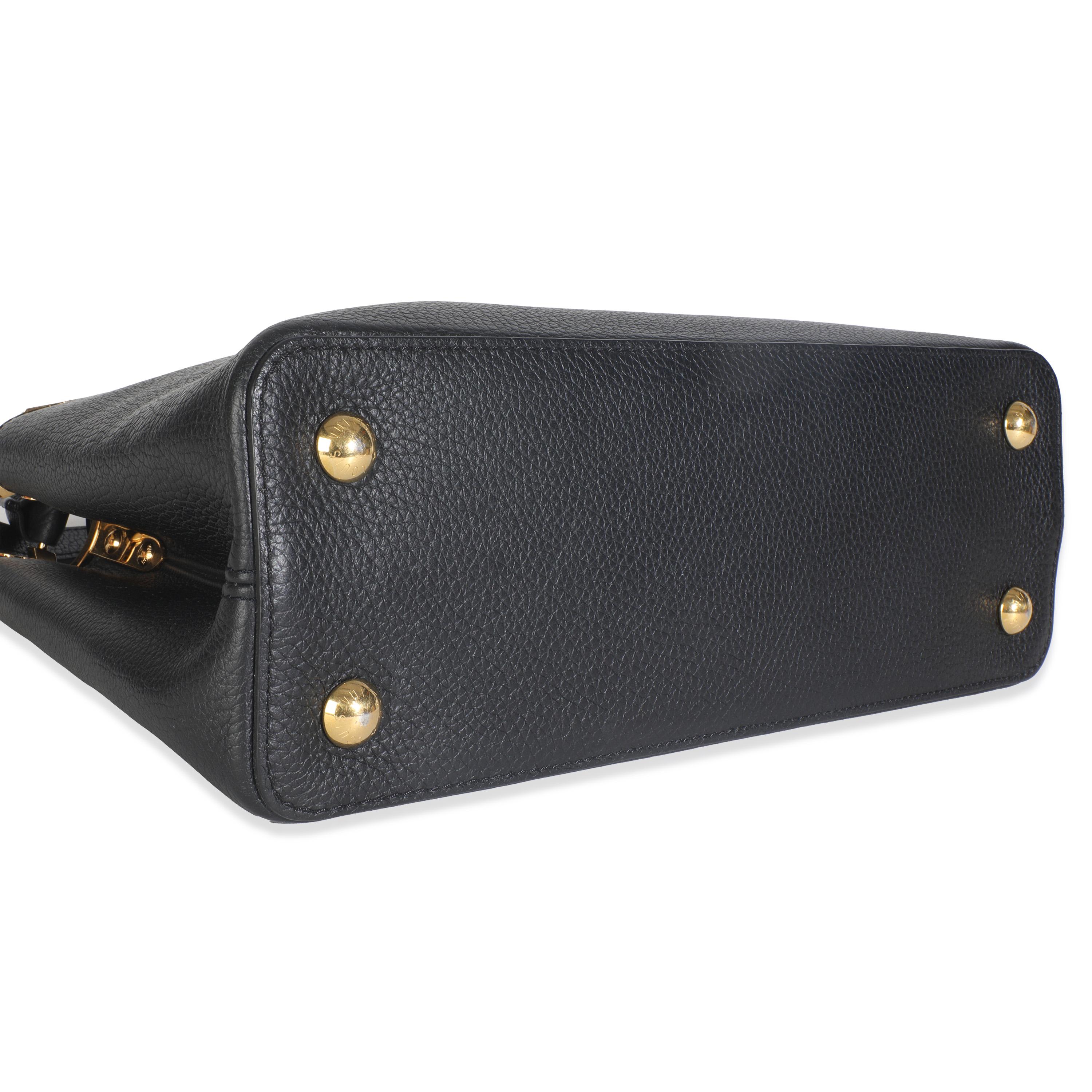 Louis Vuitton Black Taurillon Flower Crown Capucines MM en vente 3