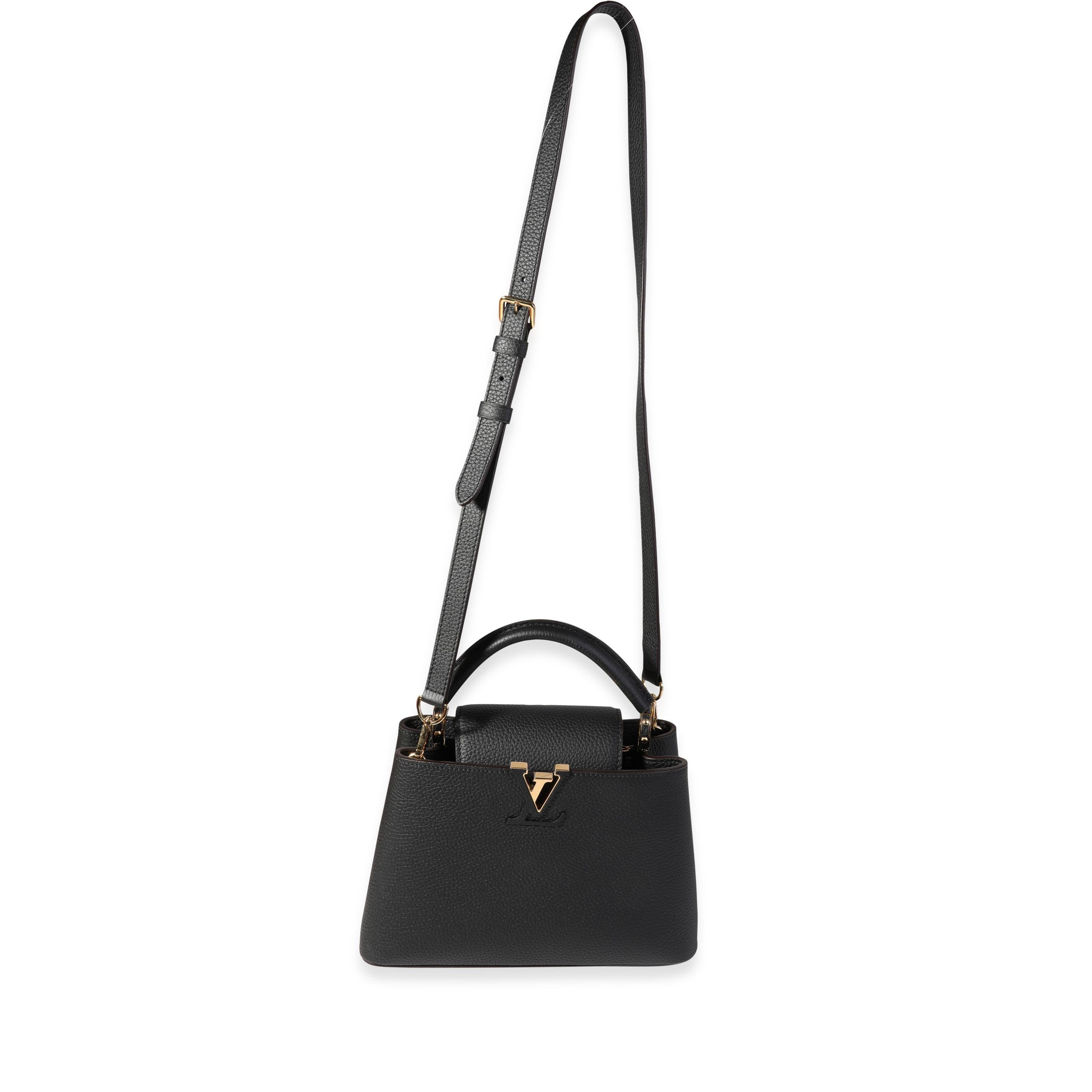 Listing Title: Louis Vuitton Black Taurillon Leather Capucines BB
SKU: 118887
MSRP: 6575.00
Condition: Pre-owned (3000)
Handbag Condition: Excellent
Condition Comments: Excellent Condition. Plastic on some hardware. No visible signs of wear.
Brand: