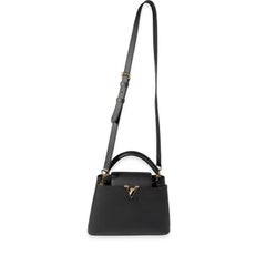 Louis Vuitton Black Taurillon Leather Capucines BB