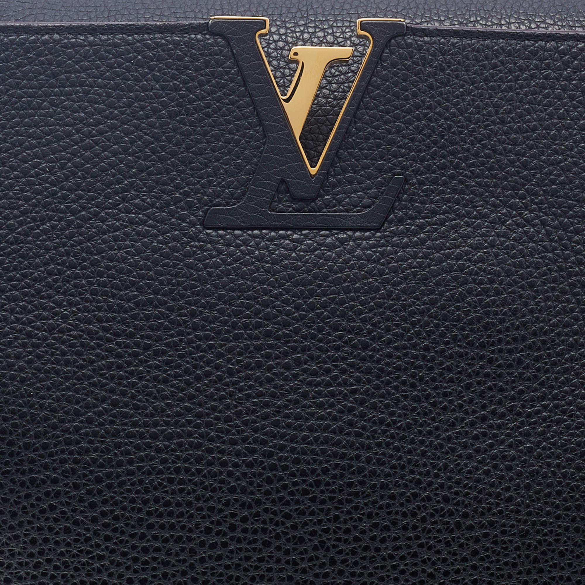 Louis Vuitton Black Taurillon Leather Capucines GM Bag 8