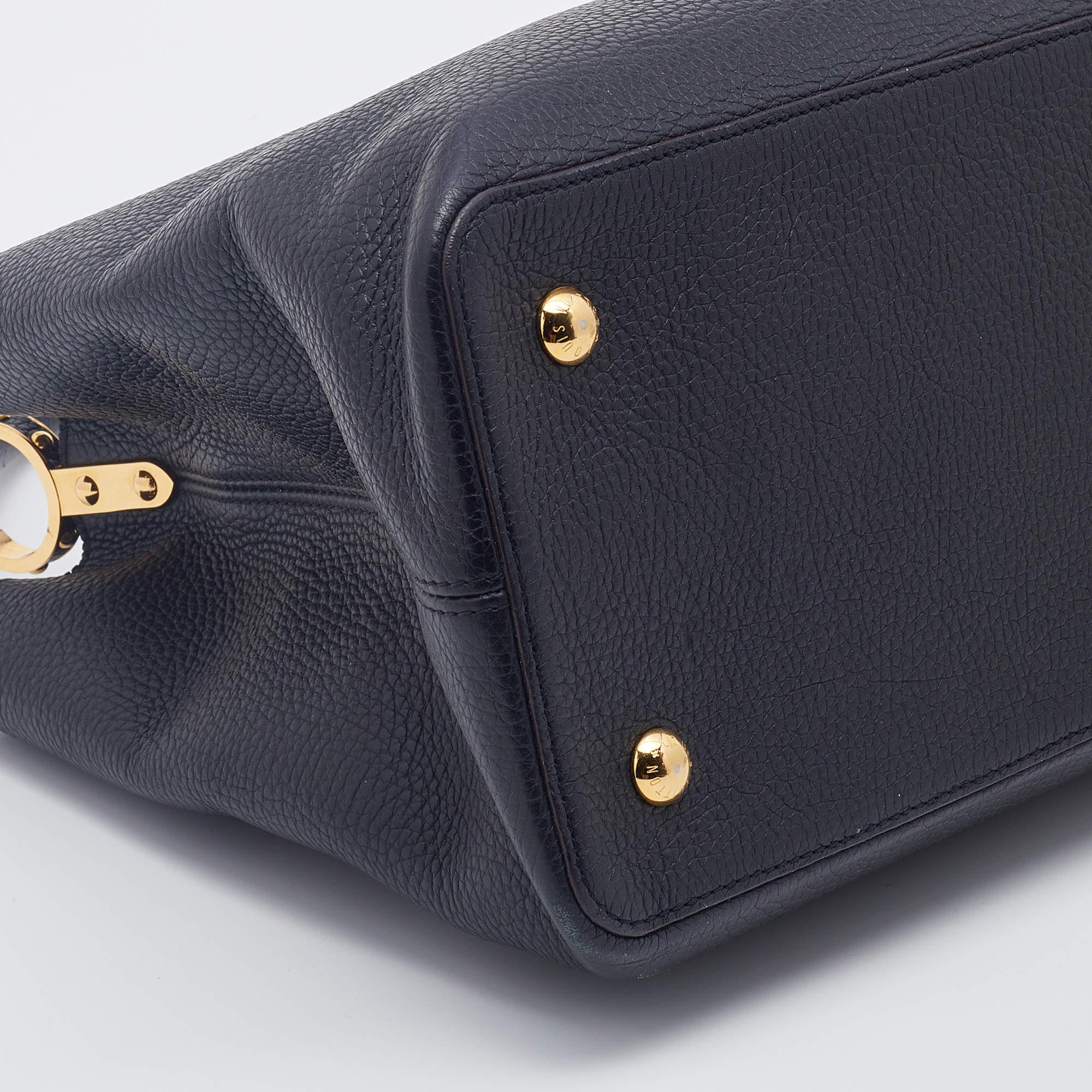 Louis Vuitton Black Taurillon Leather Capucines GM Bag 4